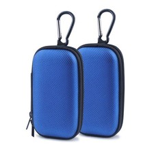 Durable MP3 Player Case, 2Pack Portable Clamshell Headphones Cover, Blue picture