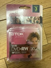 TDK Mini DVD-RW 30 Min Rewritable 1 Pack Of 3 picture