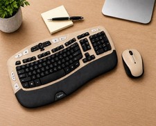Logitech Comfort Wave K350 Cream Wireless Keyboard M317 Combo Unifying Receiver picture