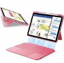 ESR Flex Keyboard Case iPad 11th Gen A16 2025 10th Gen 10.9 Pink picture