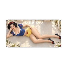 Snow White PC Gaming Desk Mat Large Mouse Pad Hemmed Edge Desk Pad picture