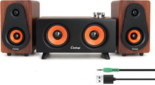 【2026 Update】 USB 2.1 Computer Speakers with Subwoofer, 3.5Mm/Usb Input Pc Speak picture