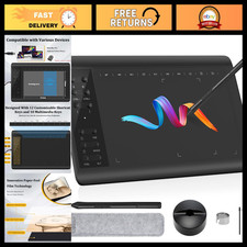 10x6 Inch Drawing Tablet, 8192 Pressure Levels, Battery-Free Stylus, Art & Desig picture