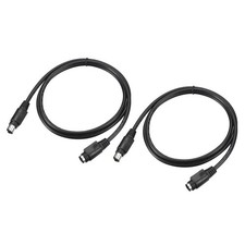 PS/2 Mouse and Keyboard Extension Cable 6P 3.28 Feet Male to Female 2Pcs,Black picture