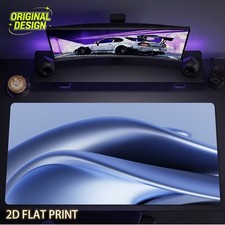 1 XXL Extra Large Blue Fluid Metallic Style Mouse Pad, Premium Minimalist Cool picture