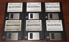 1992 Microsoft Windows Version 3.1 For Tandy 3.5” Floppy Disk Set Of 6 Vintage picture