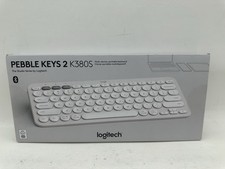 Logitech Pebble Keys 2 K380S Bluetooth Wireless Keyboard Portable Small (White) picture