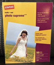 Staples Matte Photo Supreme Double Sided Photo Paper 8 1/2