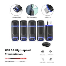 5PCS Blue USB3.0 Flash Drive Thumb Drive High Speed Memory Stick for PC Laptop picture