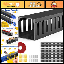 Open Slot Cable Management Raceway Duct - Organize & Conceal Wires, Easy Install picture