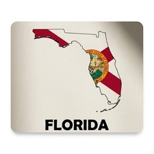 Florida State Outline Flag Fill Mouse Pad 9.25x7.75 Non-Slip Desk Mat picture