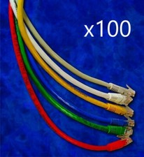 100 Pack - 2ft CAT6 Ethernet Network LAN Router Patch Cable Cord - Pick Colors picture
