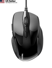 TECKNET USB Wired Mouse, 6-Button Corded Computer Mouse with 4 Black  picture