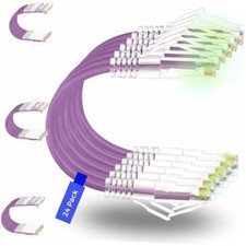 Rapink Patch Cables Cat6/ Cat6a 1ft (24 Pack) Slim, Cat6a Ethernet 1FT Purple picture