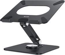 LSX7 Laptop Stand with 360 Rotating Base, Ergonomic Adjustable Notebook Riser... picture