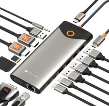 15 in 1 Docking Station Dual Monitor USB C Docking Station 3 Monitors picture