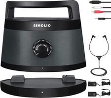 SIMOLIO Wireless Portable TV Speakers with Audio Listening Grey  picture