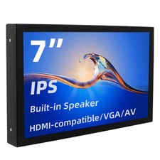 7 Inch Portable IPS Display 1024x600 LCD HDMI VGA AV Input DVD Screen picture