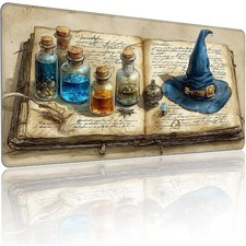 1pc Suture Edge Mystic Wizard Spellbook Design Gaming Mouse Pad, Perfect for G picture
