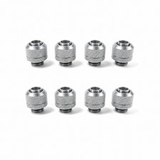 8-Pack G1/4 Compression Fitting Silver 3/8