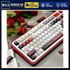 145-Key PBT Dark Red Rose Keycap Set for Mechanical Keyboards picture