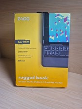 ZAGG Rugged Book Keyboard Case Open Box Protective Folio Detachable Keyboard 6.6 picture