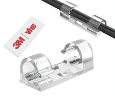 80pcs Adhesive Cable Clips with 90 Strips, Finisher Wire Clamp Cord Clips Cable picture