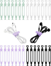 Silicone Cable Ties Set Reusable Cord Organizer picture
