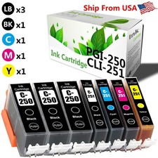 7 PK PGI250 CLI251 Ink Cartridge for Canon PIXMA MG6620 BK white Orange MG6420 picture