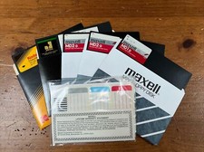 🍏 Five Assorted SS/DD 5.25 Floppy Disks Assorted And Labels picture