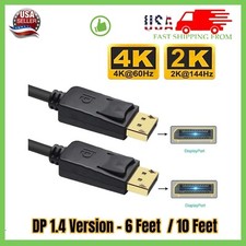 Display port to Display Port Cable DP Male to Male Cord 4K 60hz HD 6ft/10ft/15ft picture
