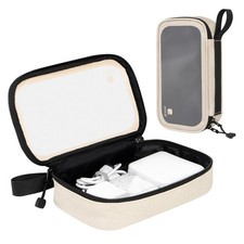 pack all Clear Electronic Organizer, Compact 8.7 x 5.1 x 2.2 inches, Beige picture