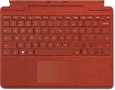 Poppy Red - Surface Pro 11,10,9,8,X - Type Cover Keyboard Signature Alcantara picture