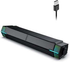 M20 Computer Speakers USB Wired Bluetooth for Dell PC Desktop Sound bar 10W RGB picture