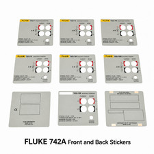 742A Resistance Standard Front & Rear Panel Label Stickers For Fluke picture