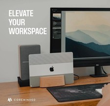 Coreminded Adjustable Vertical Wood Laptop Stand picture