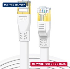 CAT 8 Ethernet Cable 50 ft, High Speed 40Gbps 2000MHz CAT8 Cable Shielded picture