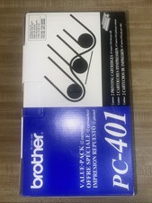 New Box With 2 Cartridges Genuine Brother PC-401 Toner Value Pack Black picture