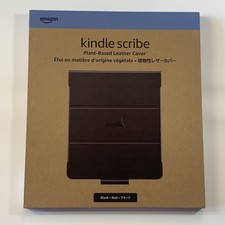 Kindle Scribe Plant-Based Leather Folio Cover with Magnetic Attach - Black picture