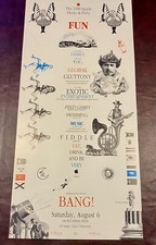 Vintage 1988 Apple Computer Employee Picnic Poster Steve Jobs Era Sign 15x32 picture