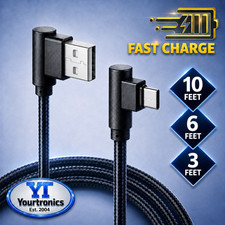 90 Degree Angle USB-C Charging Cable FOR Samsung Galaxy S24 S23 S22 S21 Ultra picture