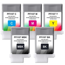 PFI-107 130ml Full Color Ink Tank Set for PFI-107MBK PFI-107BK PFI107C picture