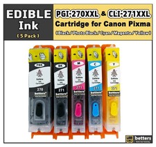Betters® Edible Ink PGI-270XXL CLI-271XXL Refillable Cartridge for Canon ,5 sets picture