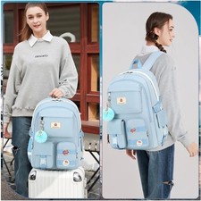 Anti-Theft Laptop Backpack for Girls - Blue picture