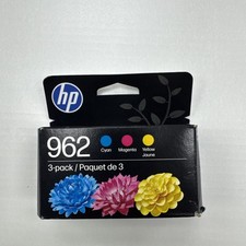 HP 962 Color Ink Cartridges 3-Pack Cyan Magenta Yellow NEW Sealed Exp 1/2028 picture