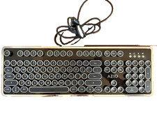 Azio MK Retro Typewriter Mechanical Keyboard Blue Switches picture