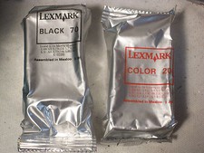 LEXMARK BLACK 70 & COLOR 20 ink cartridges printer toner print tone cartridge picture