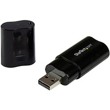 StarTech.com USB Sound Card - 3.5mm Audio Adapter - External Sound Card - Black picture