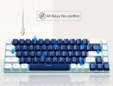 MageGee Portable 60% Mechanical Gaming Keyboard, LED Backlit Compact 68 Keys picture