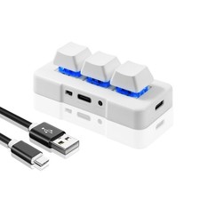 3-Key Mini Keypad USB Type C Wired Mechanical Gaming Keyboard Hot Key Customi... picture